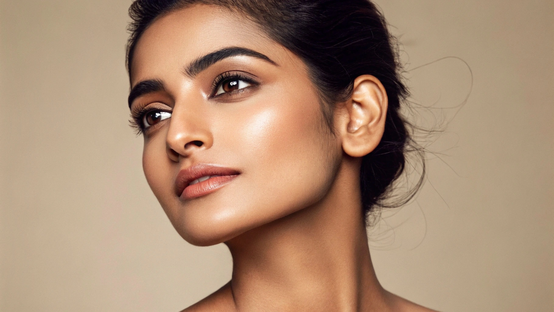 Beautiful contoured face